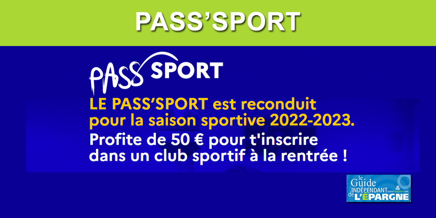Pass'Sport : 50 euros offerts par enfant/jeune adulte pour l'inscription à un club de sport