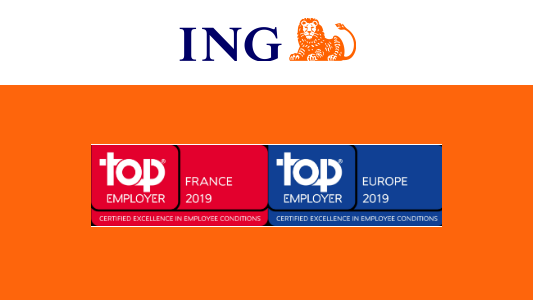 ING : 8e Label Top Employer France consécutif, une qualité de vie au travail avérée