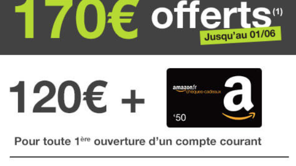 Monabanq : jusqu'à 170 € pour l'ouverture de votre compte courant, pendant 5 jours seulement