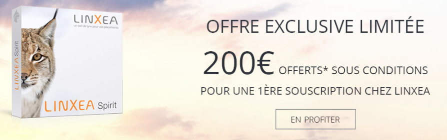 Contrat d'assurance-vie Linxea Spirit, assuré par Spirica : 200â‚¬ offerts pour 5.000â‚¬ versés, sous conditions