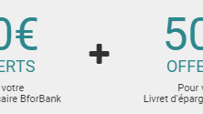 130â‚¬ à saisir chez Bforbank, CB gratuite, livret épargne à 3.30% !
