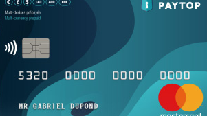 PayTop : nouvelle carte MasterCard prépayée multi-devises pour 20â‚¬ par an