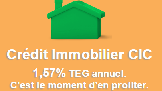 Crédit immobilier CIC : une offre exceptionnelle au taux de 1.57% disponible jusqu'à fin mars