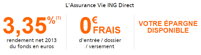 80 â‚¬ offerts pour 500 â‚¬ versés sur votre nouveau contrat ING Direct Vie